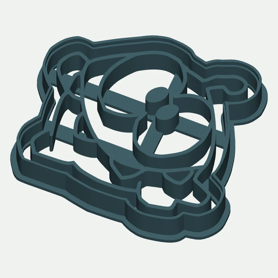 Om Nom 3 Cookie Cutter