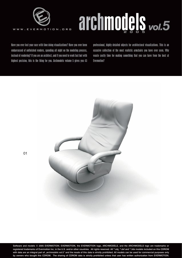 Archmodels Vol. 005 catalogue first page