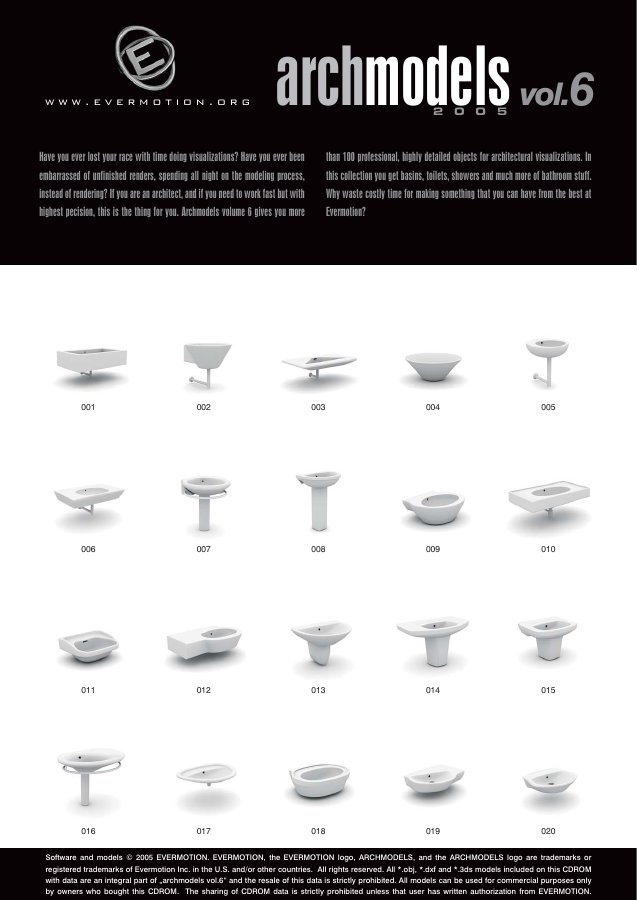 Archmodels Vol. 006 catalogue first page