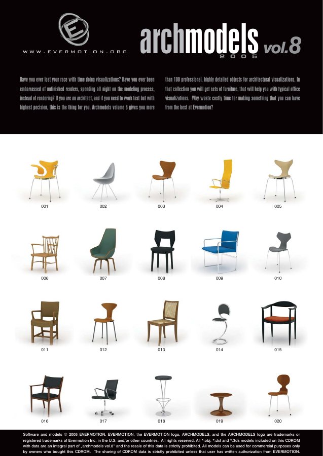 Archmodels Vol. 008 catalogue first page
