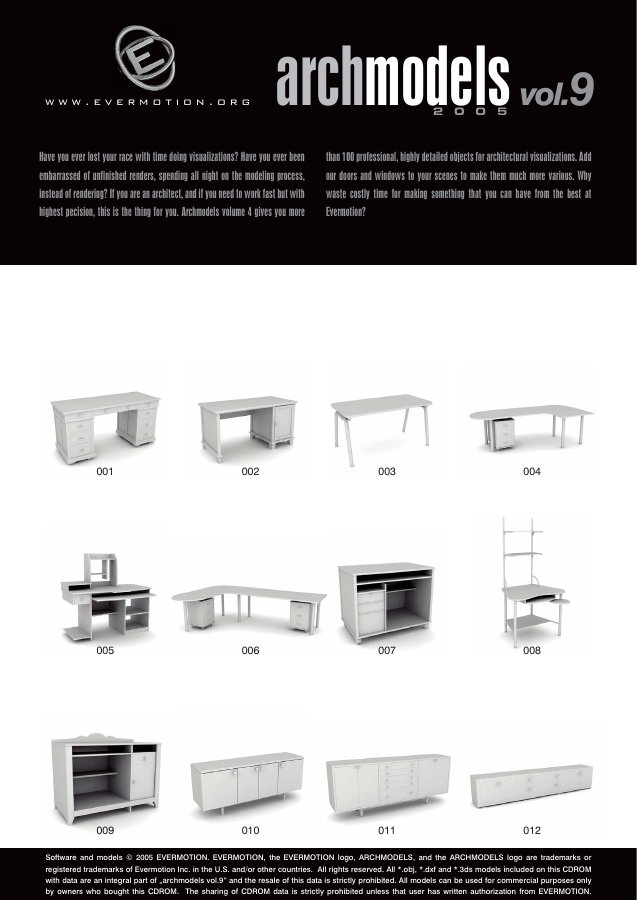 Archmodels Vol. 009 catalogue first page