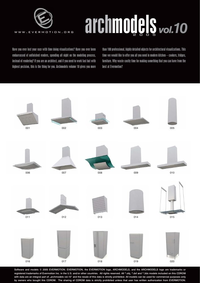 Archmodels Vol. 010 catalogue first page