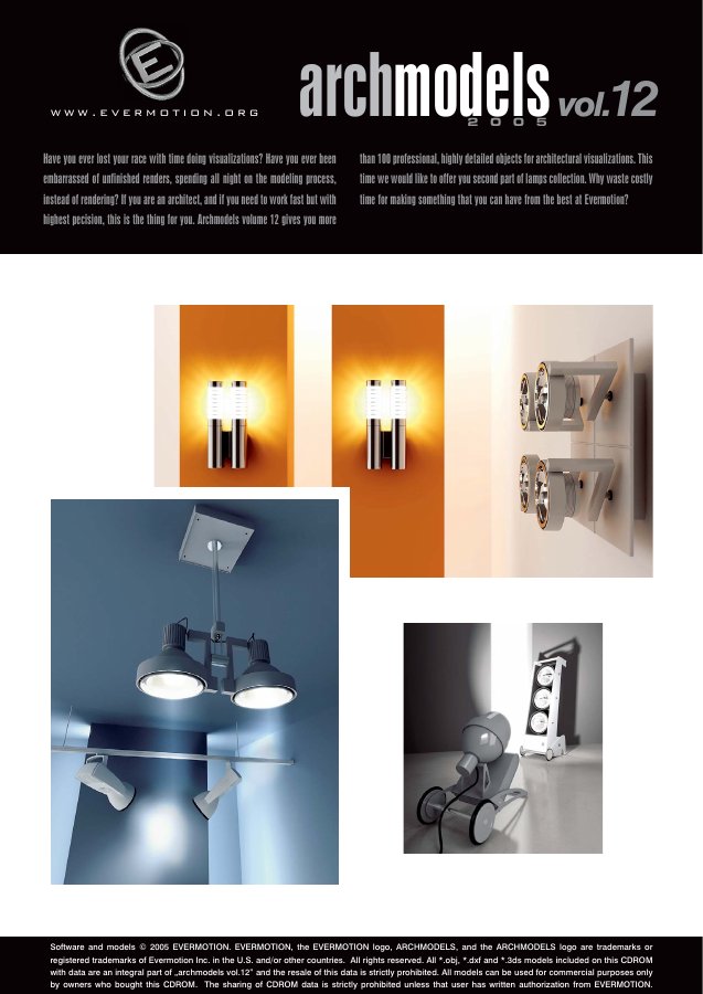 Archmodels Vol. 012 catalogue first page
