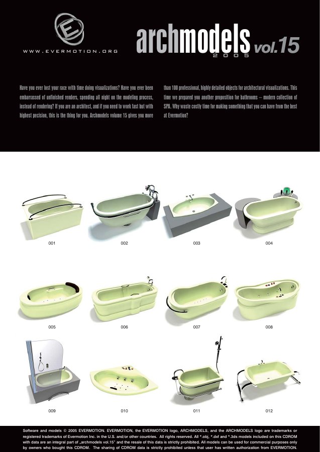 Archmodels Vol. 015 catalogue first page