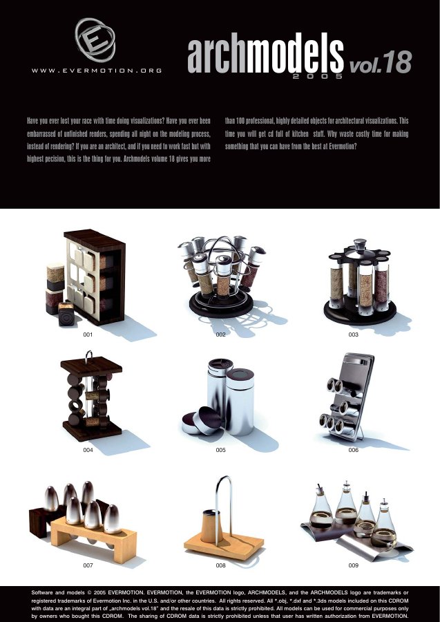 Archmodels Vol. 018 catalogue first page