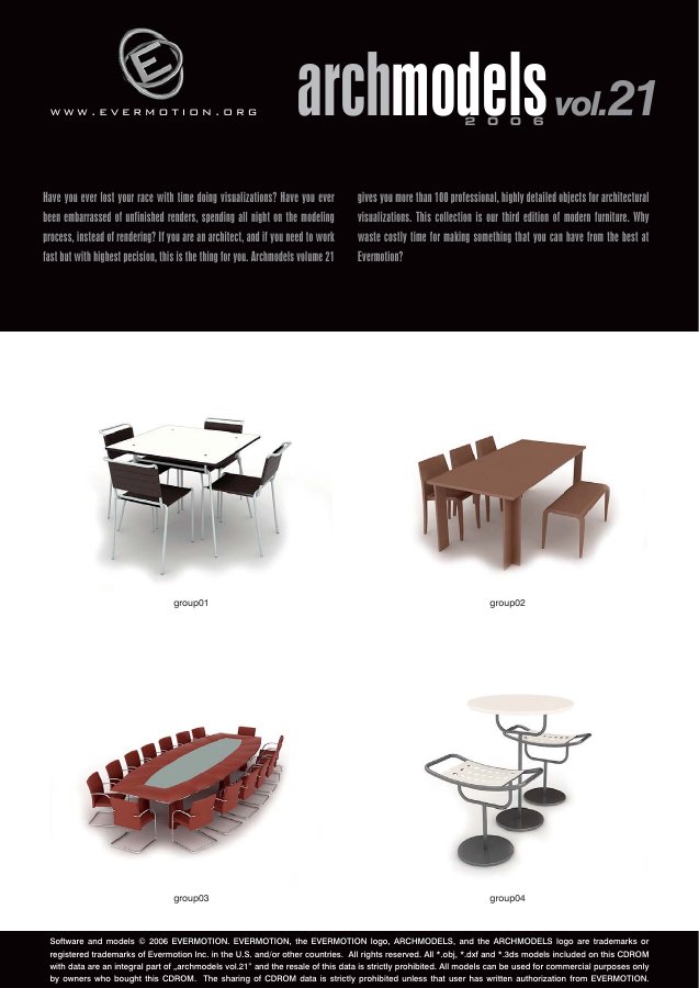 Archmodels Vol. 021 catalogue first page
