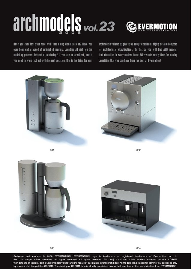 Archmodels Vol. 023 catalogue first page