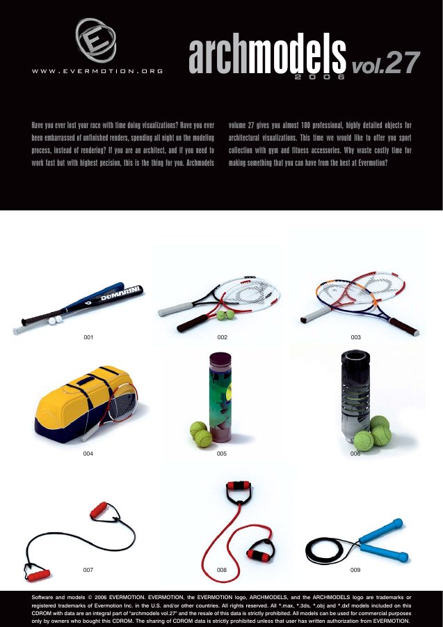 Archmodels Vol. 027 catalogue first page