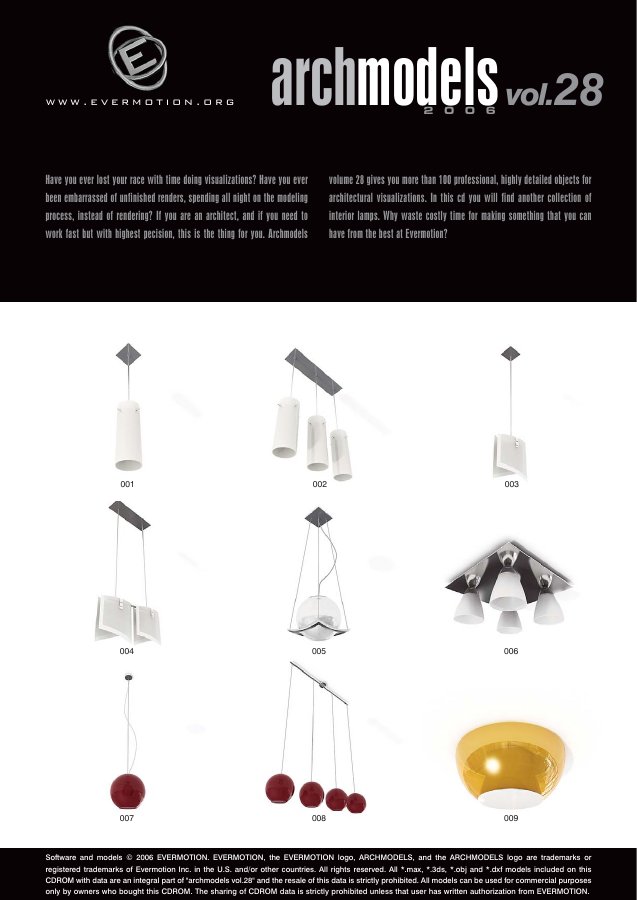 Archmodels Vol. 028 catalogue first page