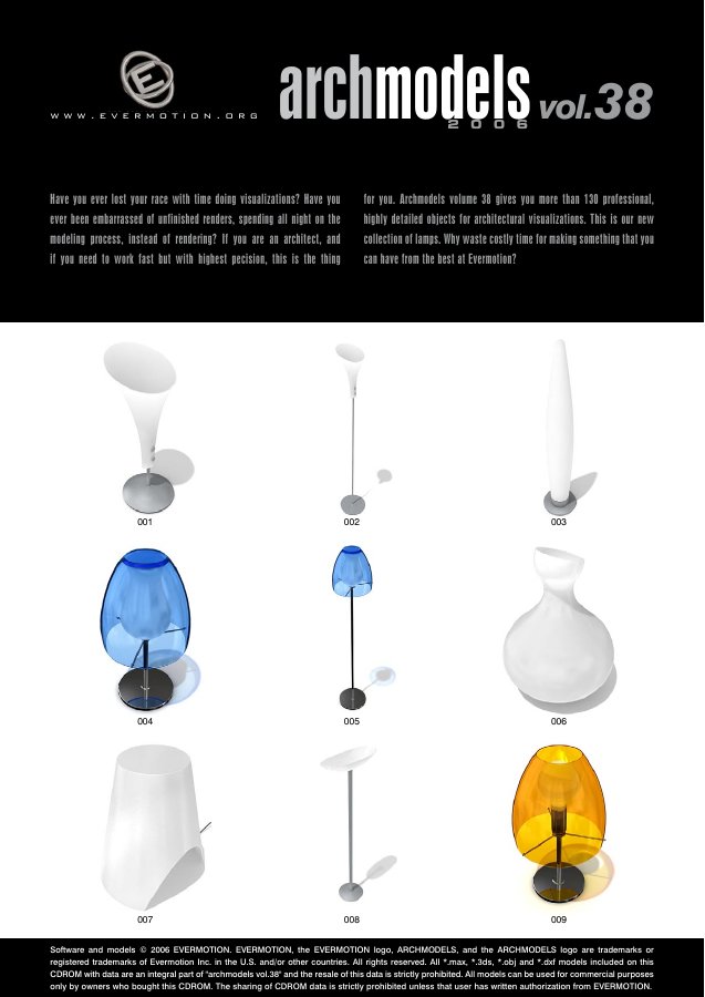 Archmodels Vol. 038 catalogue first page