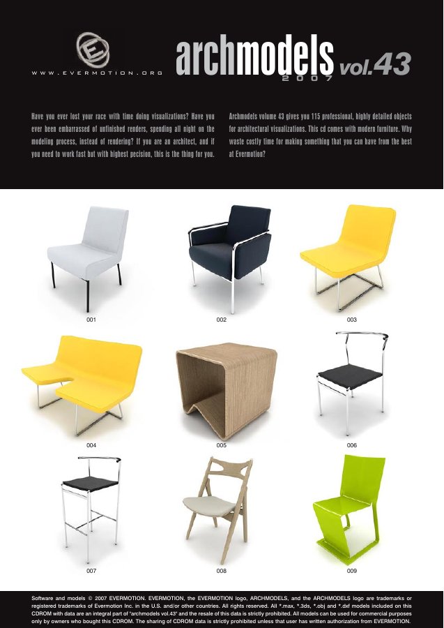 Archmodels Vol. 043 catalogue first page