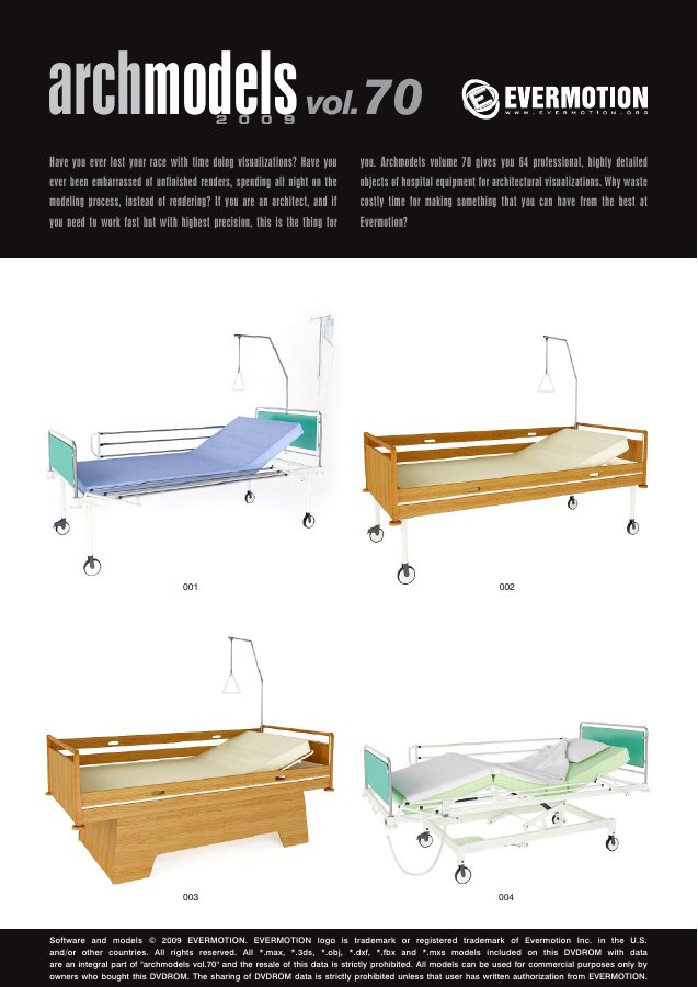 Archmodels Vol. 070 catalogue first page