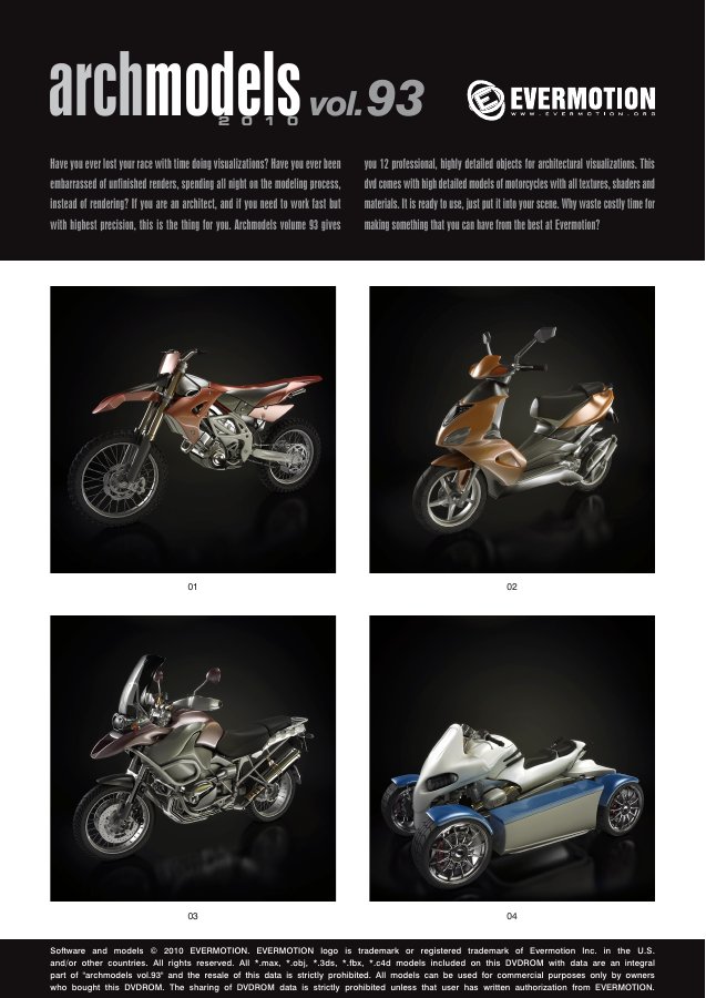 Archmodels Vol. 093 catalogue first page