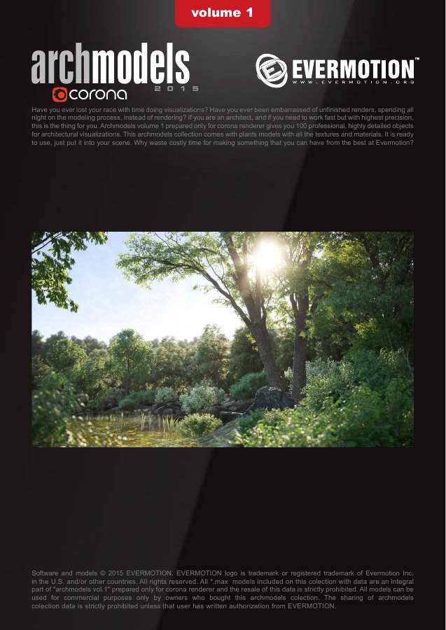 Archmodels for Corona Vol. 001 catalogue first page