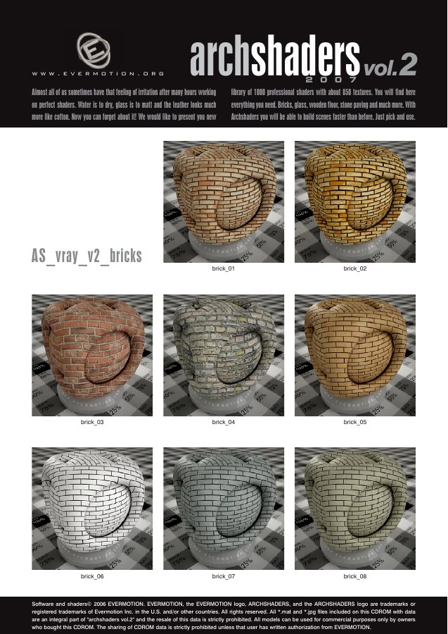 Archshaders Vol. 002 catalogue first page