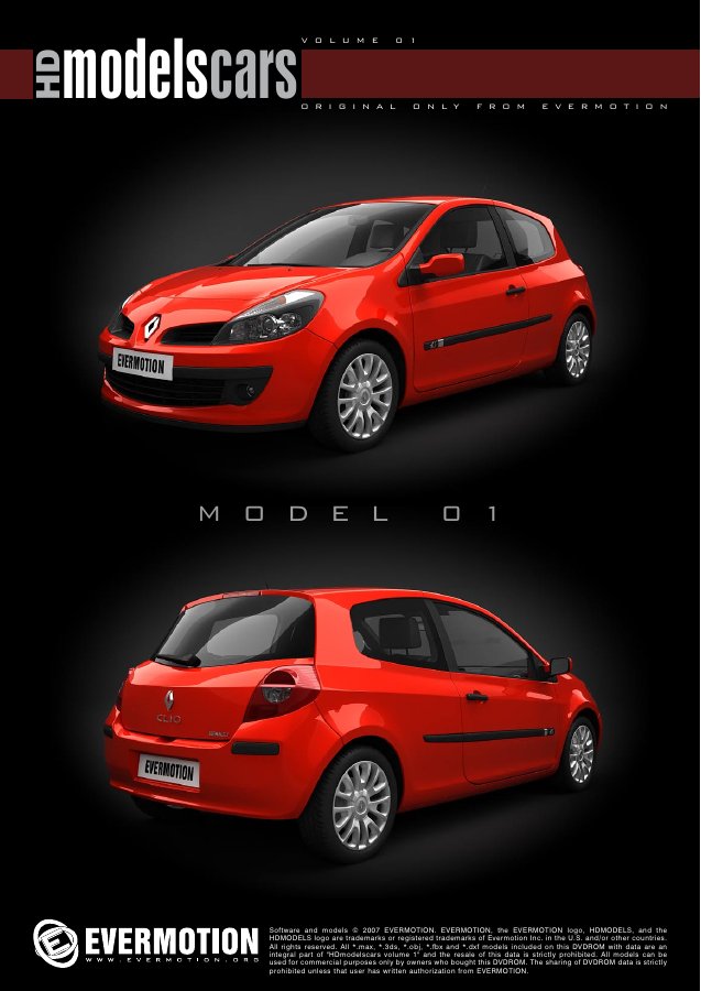 HDModels Cars Vol. 001 catalogue first page