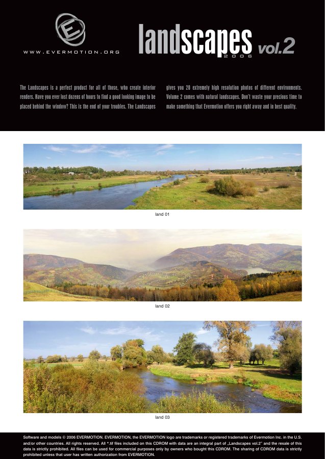 Landscapes Vol. 002 catalogue first page
